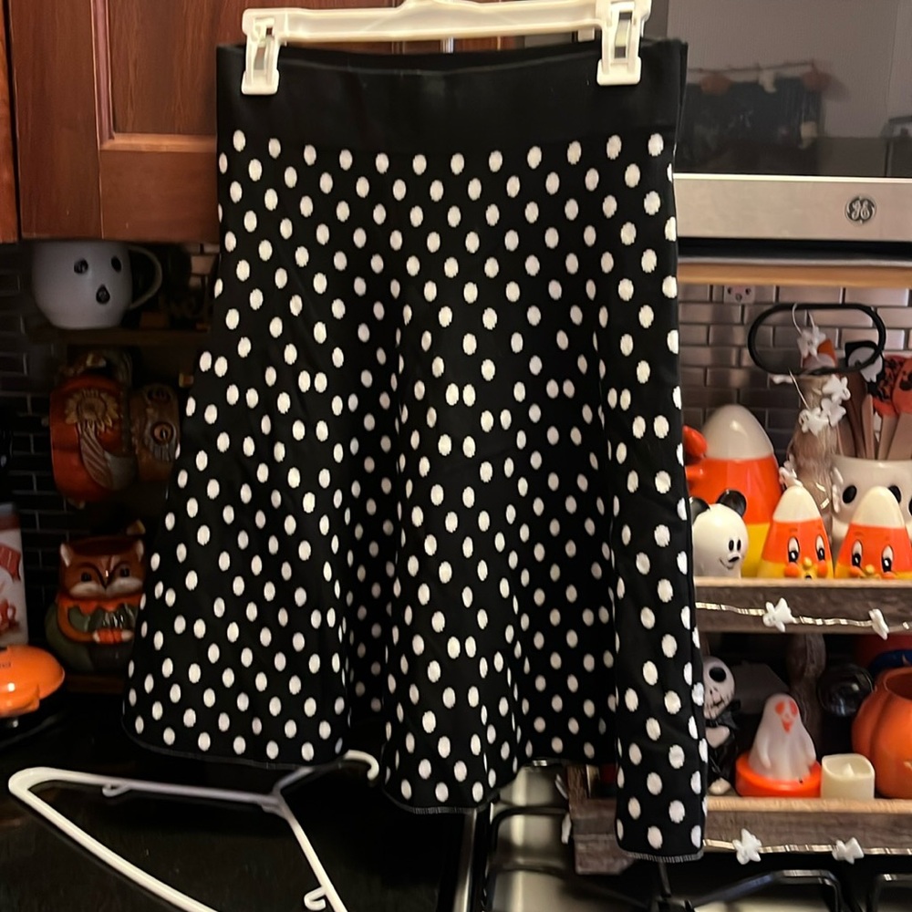 Knit polka dot skirt